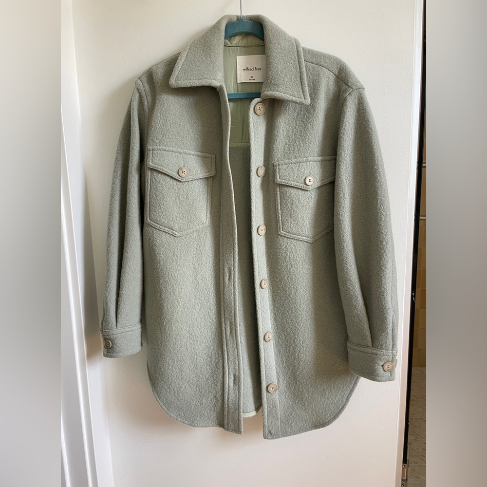 Aritzia Wilfred wool shirt jacket